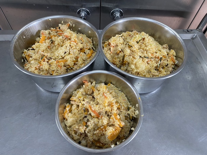 午點：南瓜蔬菜雞丁燜糙米飯