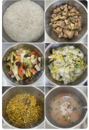 午餐：(營養糙米飯) 、醬味燒魚、豆薯什燴、季節時蔬、金針肉絲湯、四季水果