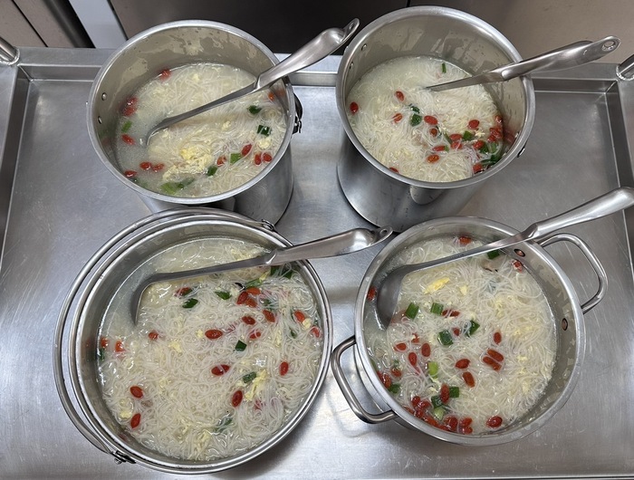 早點：麻油蛋花麵線