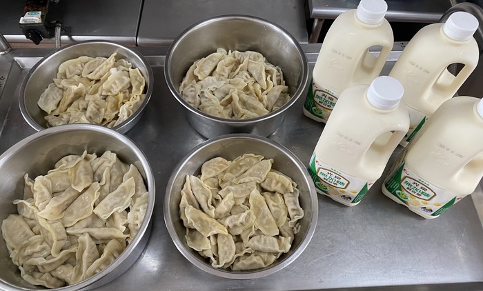 早點：水餃+無糖豆漿
